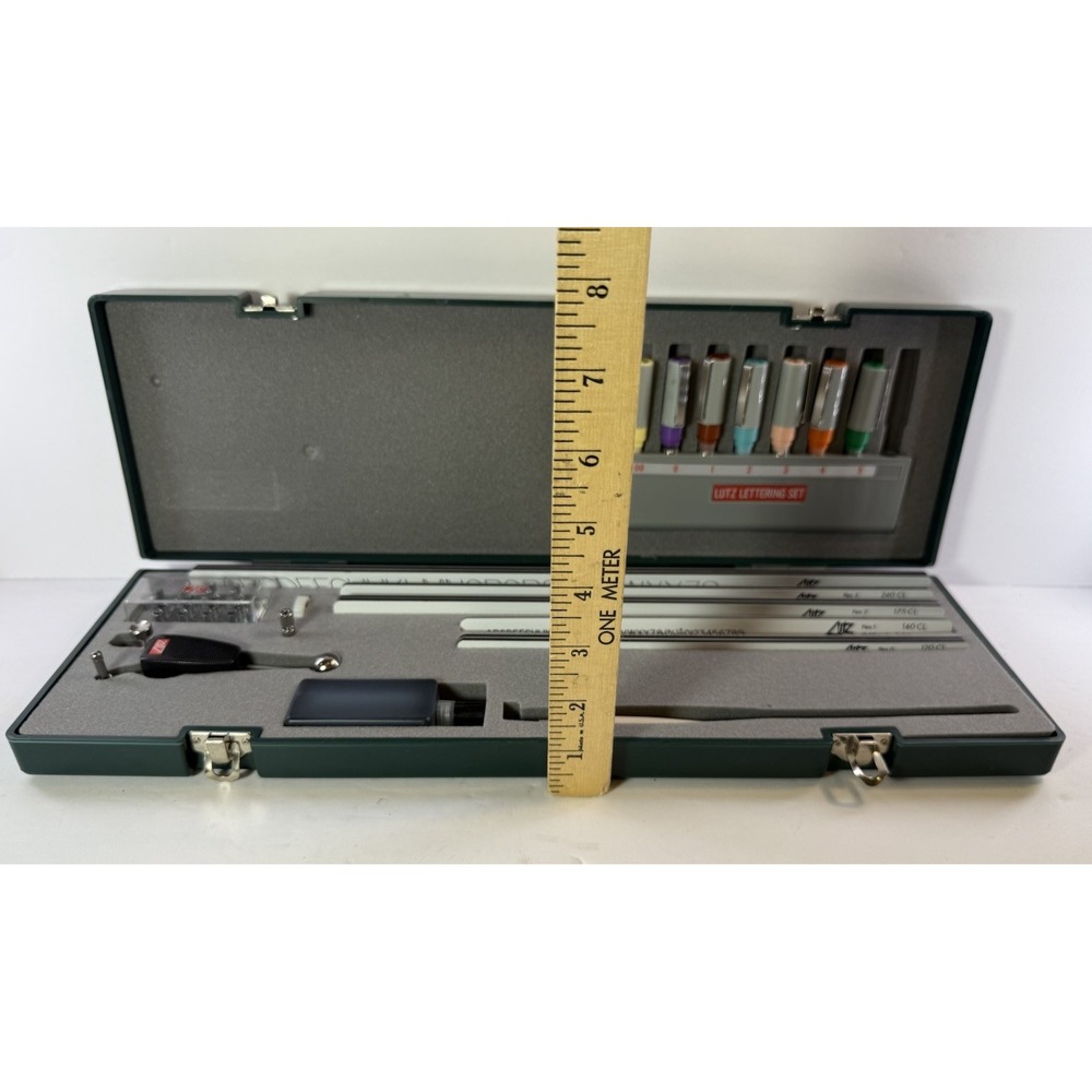 Vintage Lutz No 2 Technical Lettering Set Drafting Architect Engineering Kit - Picture 8 of 10